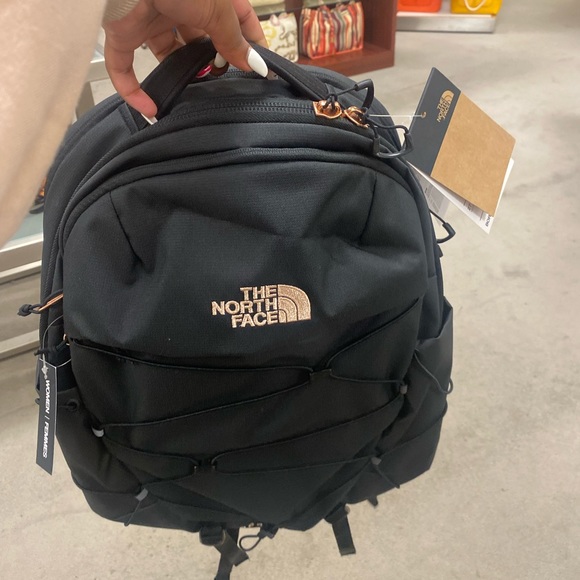 The North Face Handbags - Rose Gold & Black Northface Backpack